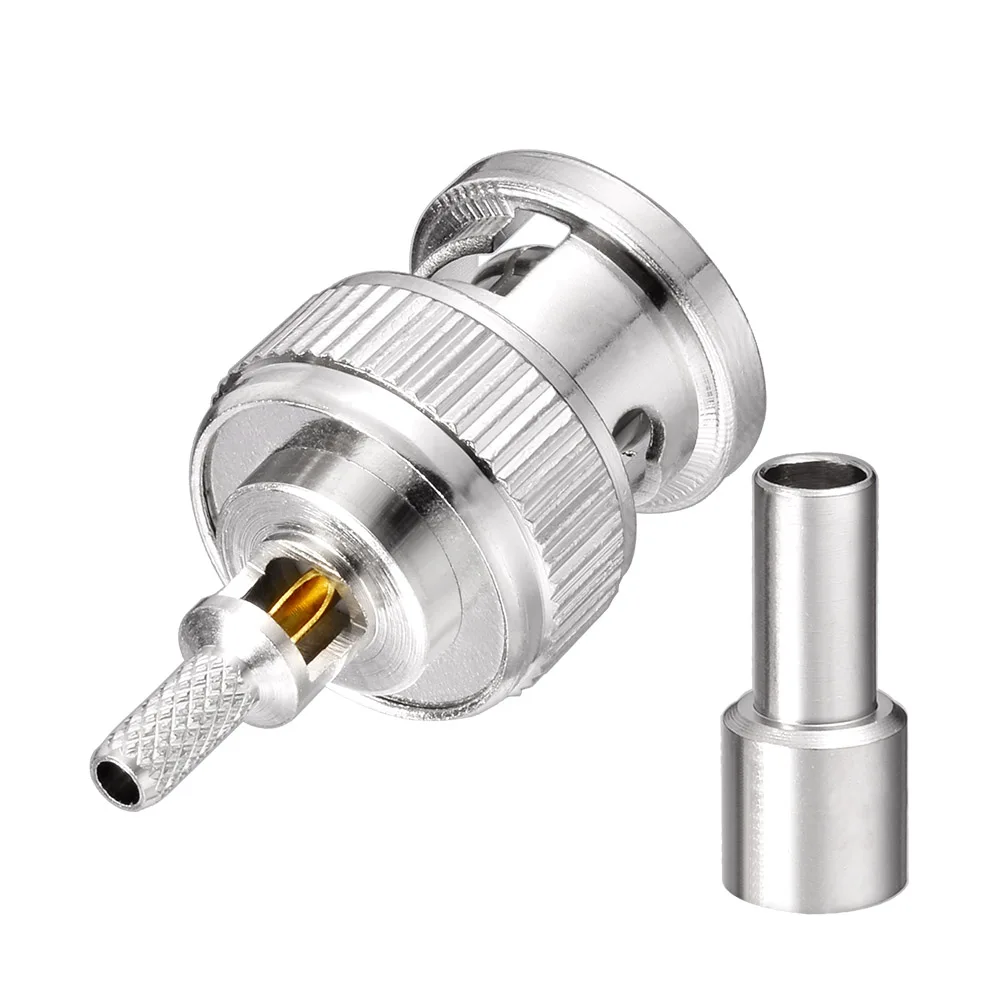 Superbat BNC Crimp Male Connector Telecommunications Network Tool for RG174 RG316 LMR100 Cables 1.13mm 1.37mm