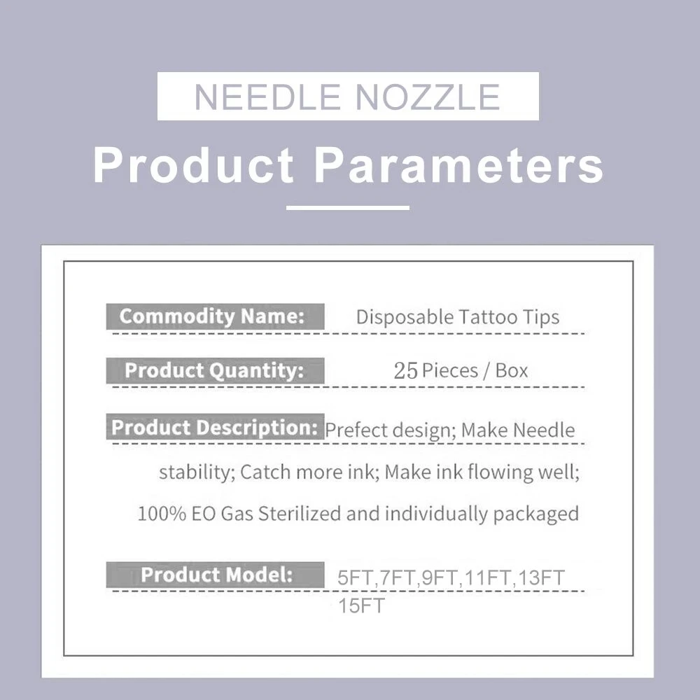 Disposable Tattoo Tips 25Pcs Tattoo Tips Sterilized Disposable Tattoo Machine Gun Nozzle Tip Plastics Needle Tube For Needle Ink Cup Kits