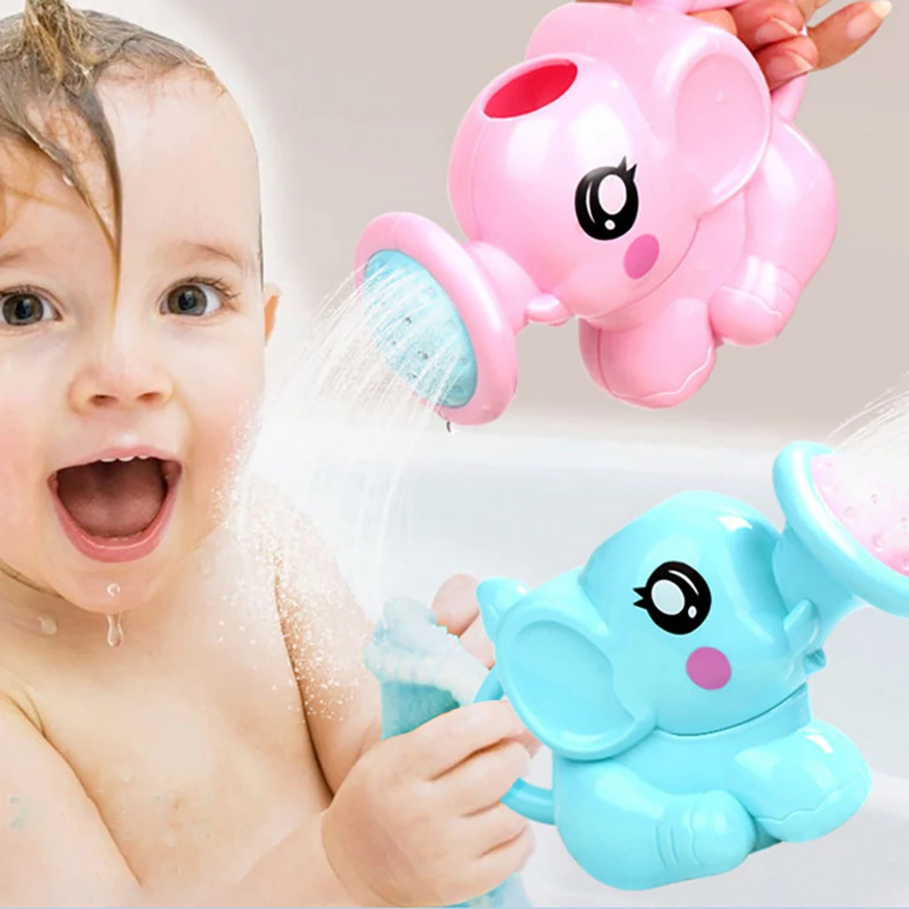 

Baby cartoon elephant shower cup Water Spray Baththing Sprinkler Toy child shower shampoo cup baby shower water spoon bath cup