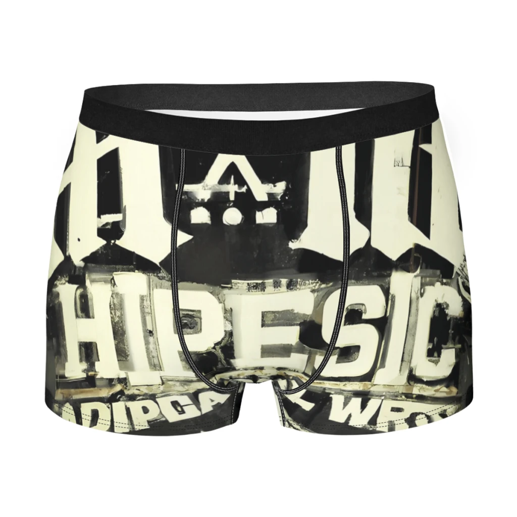 

Vintage Poster HIP HOP Underpants Homme Panties Man Underwear Ventilate Shorts Boxer Briefs