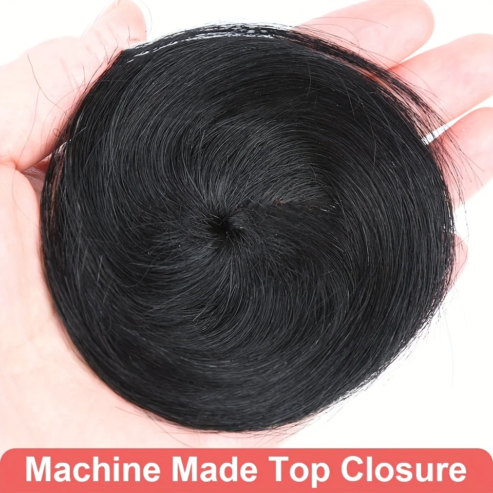 28PCS Brazilian Short Human Hair Extensions One Pack For A Full Head Human Hair Bundles With Free Closure Straight Natural