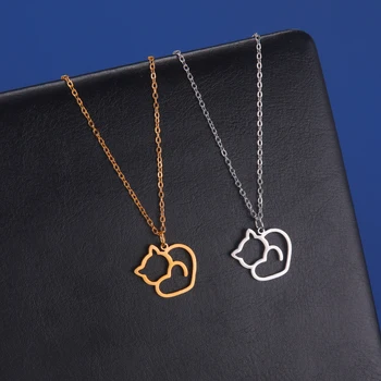 Irresistible Kitten Necklace – Stainless Steel Cat Pendant Jewelry