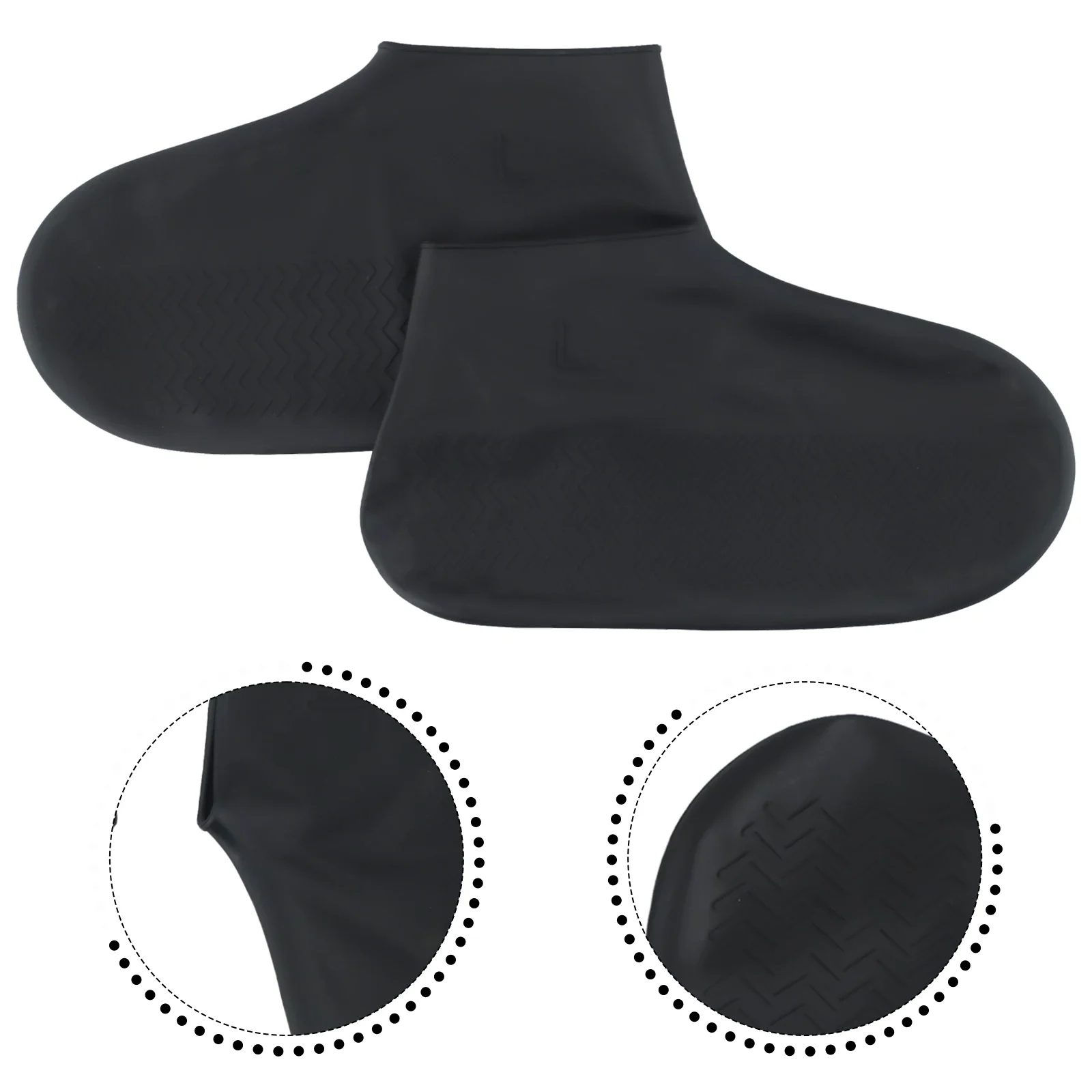 All-Weather Slip-Resistant Shoe Covers Silicone Overshoes for Rain Snow Elastic Waterproof Footwear Protection Bike Accessories bicycle shoe covers