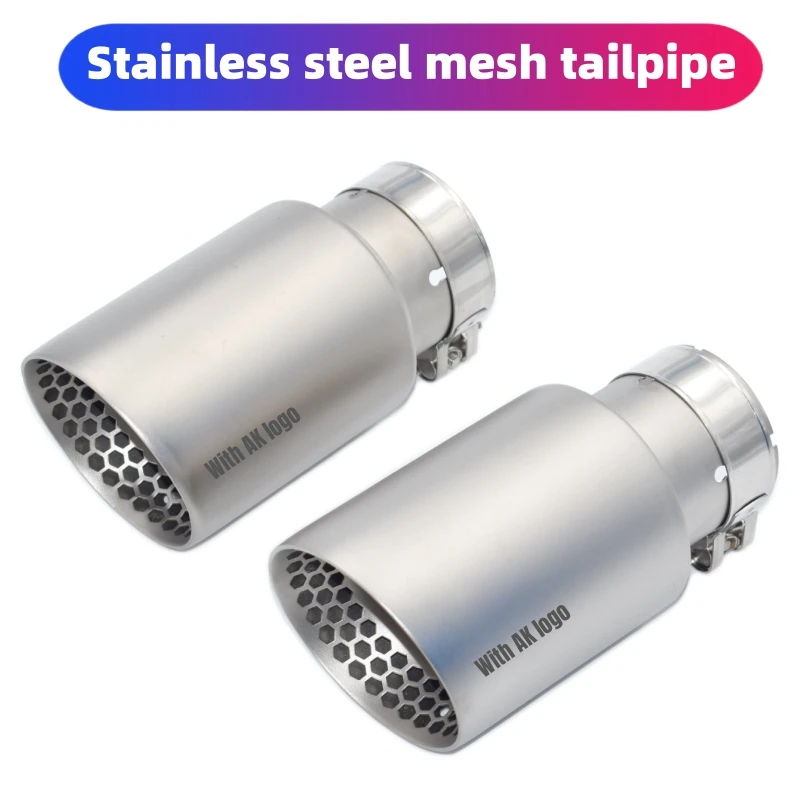 Exhaust Muffler Tip 1 Pcs Matte Stainless Steel Car Exhaust Tip System Pipe Universal Exhaust Tip For VW GTI MK7 Golf7 Nozzle 60MM 63mm Muffler
