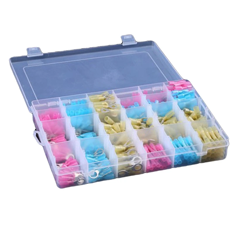

480Pcs Boxed Insulated Terminals Waterproof Heat Shrinkable Terminal Blocks Replacement Accessories