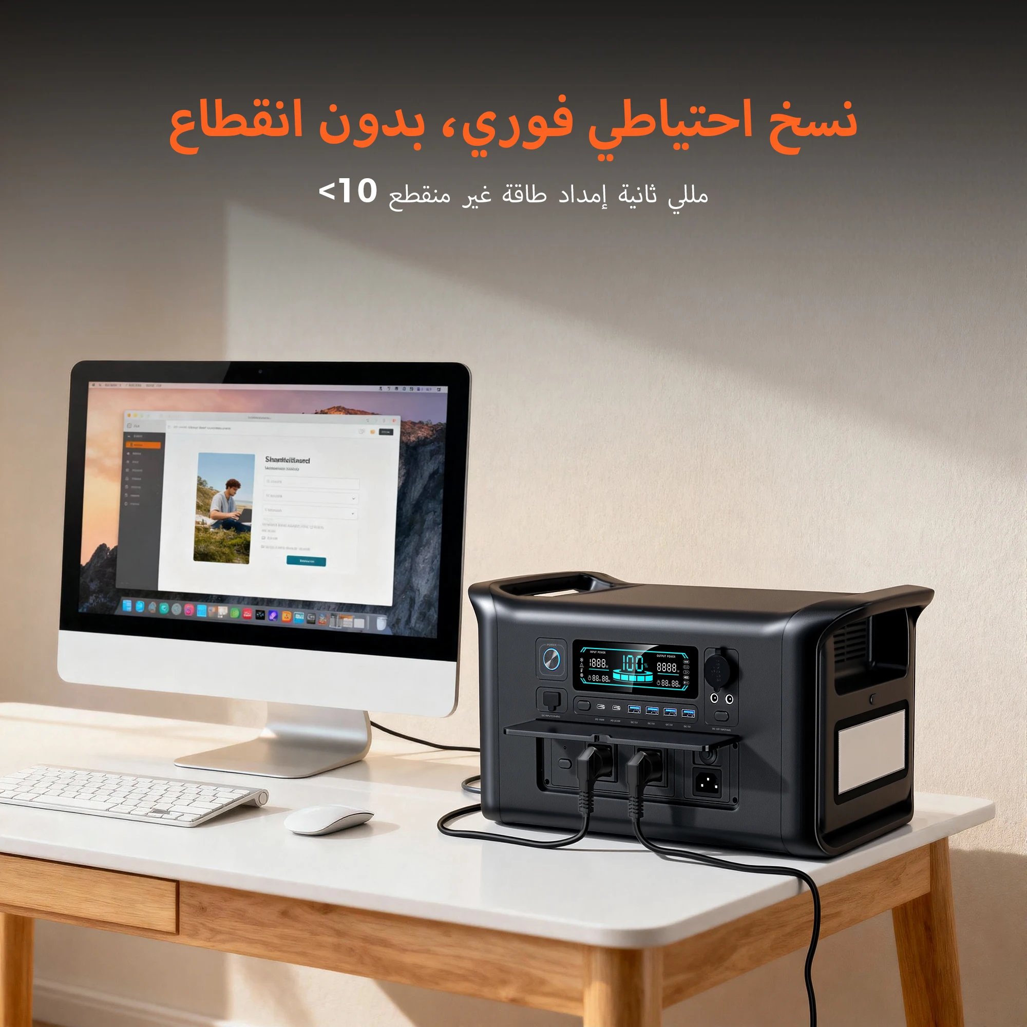 CTOLITY AP1000 AP2000 مولد طاقة شمسية محمول للتخييم والرحلات 1800 واط/2400 واط، محطة طاقة متنقلة قابلة للطي مع لوحة شمسية 200 واط