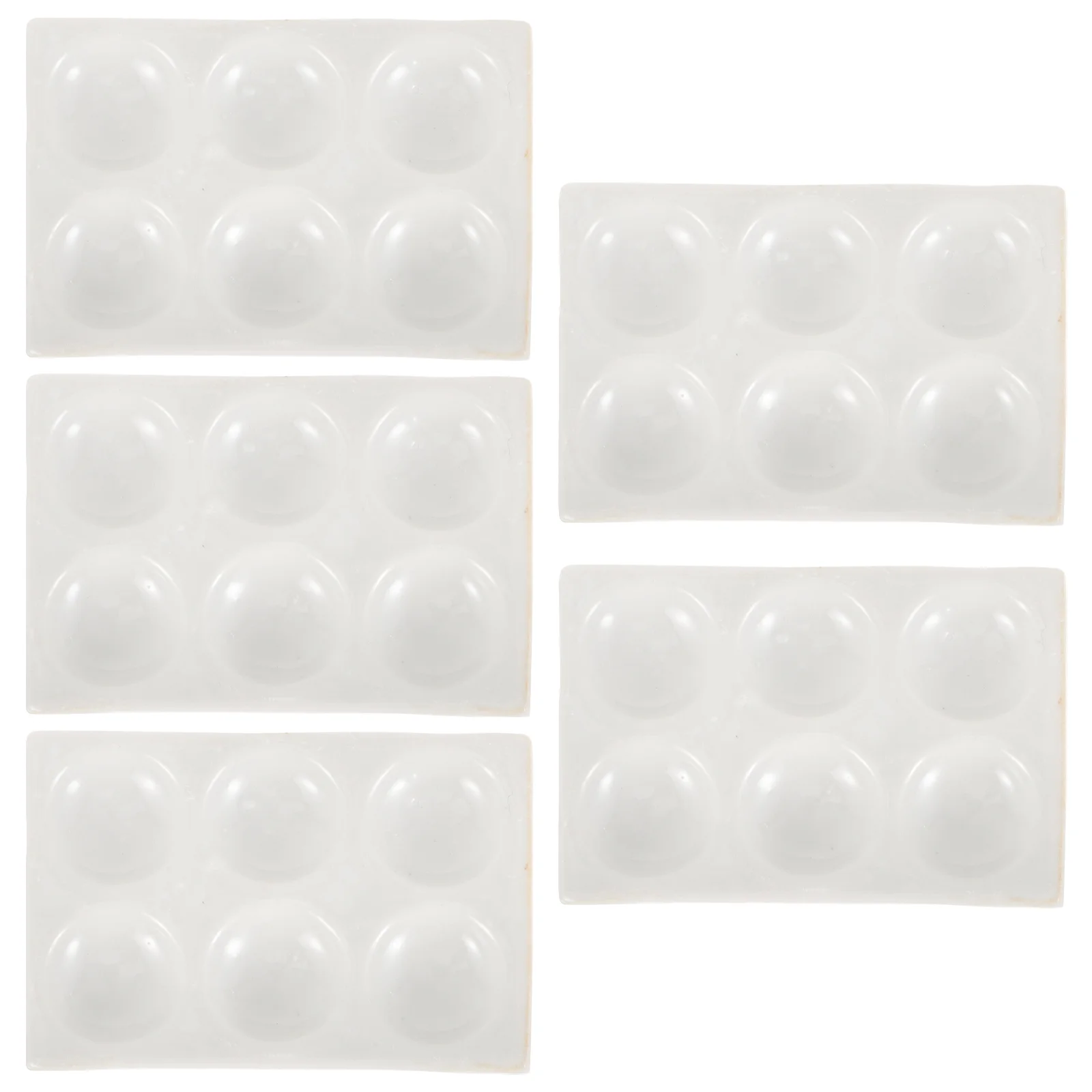

5 pcs Porcelain Spot Plate Ceramic Reaction Plate Chemical Testing Spot Plate for Laboratory (6 Holes)