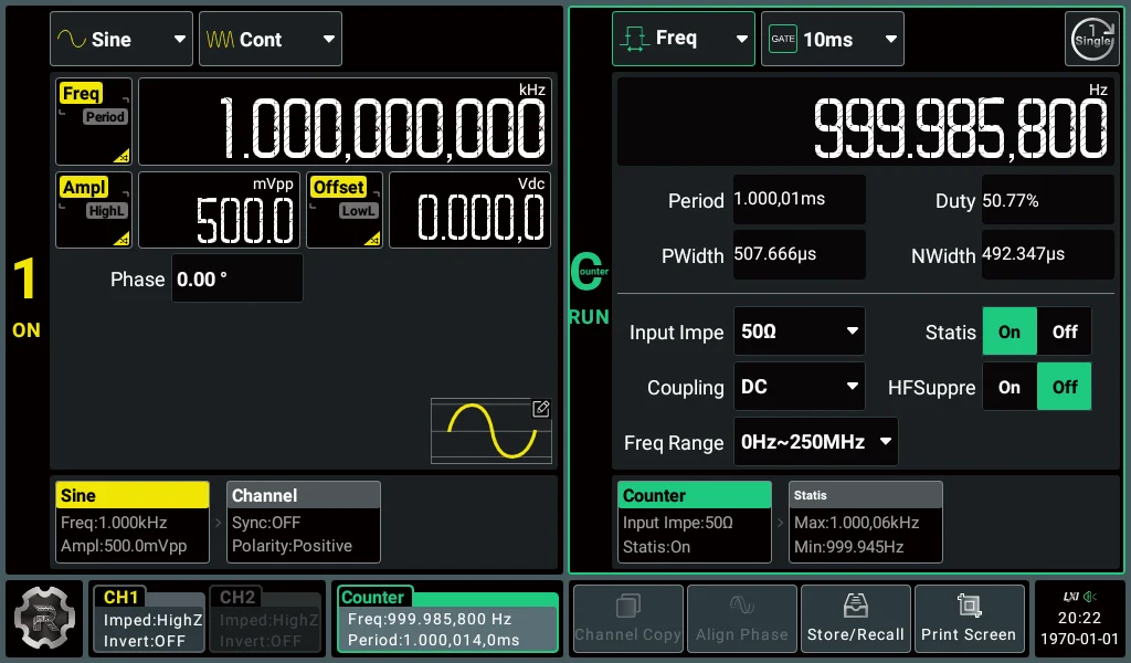 RIGOL Function Arbitrary Waveform Generator DG902 Pro DG912 Pro DG922 Pro 70/150