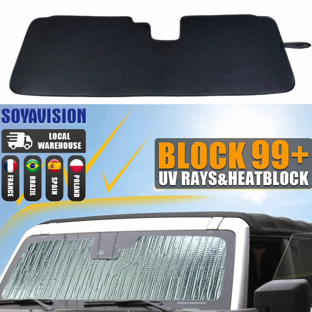 Car Front Windshield Sunshade Cover Insulation Sun Visor Pad car sunshade windshield sunshade windshield sun shade For Ford Bronco