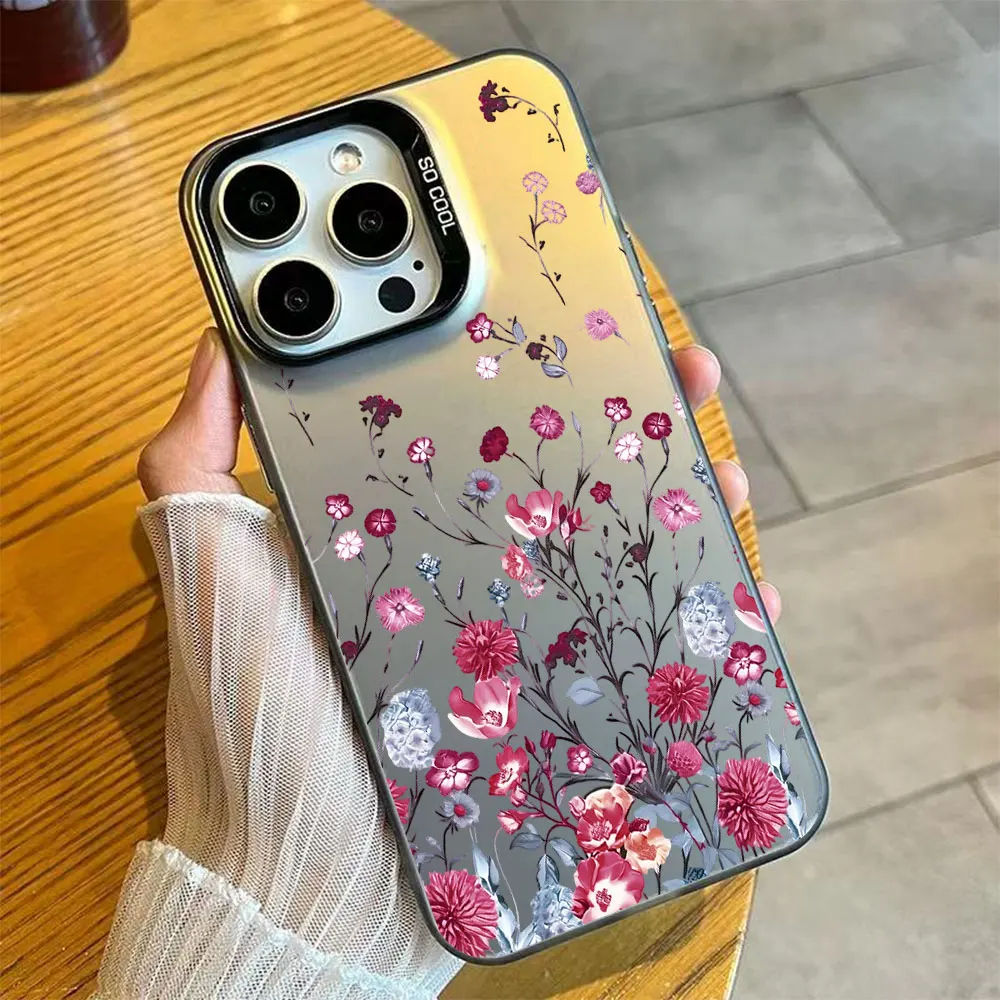 Colorful Flowers Pattern Shockproof PC Hard Phone Case