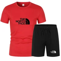Ensemble de vêtements de sport pour homme, tendance, nouveau t-shirt à manches courtes et pantalon, tenue en 2 pièces, décontractée, pour la course à pied, la salle de sport, l'entraînement, t-shirts 5