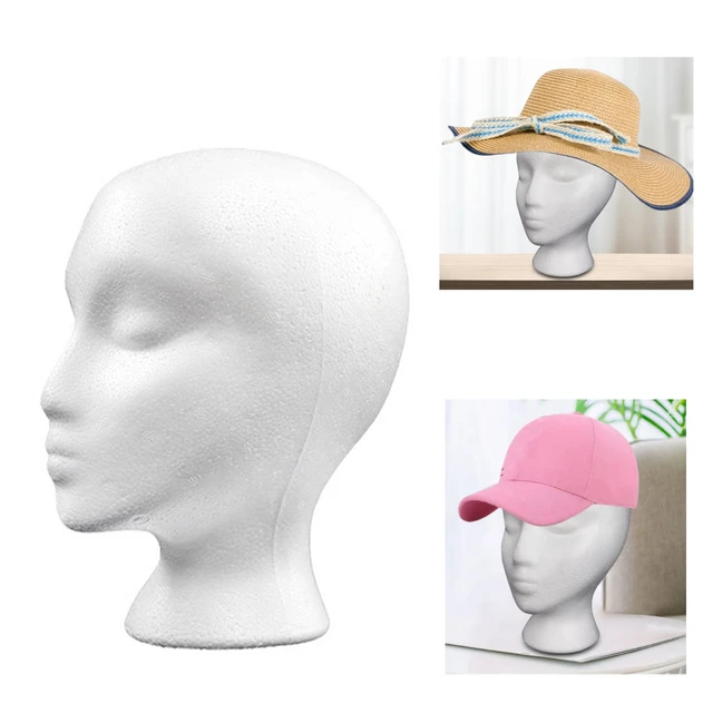 Styrofoam Mannequin Foam Head Model Glasses Hat - Female Foam Mannequin Head  Hat - Aliexpress