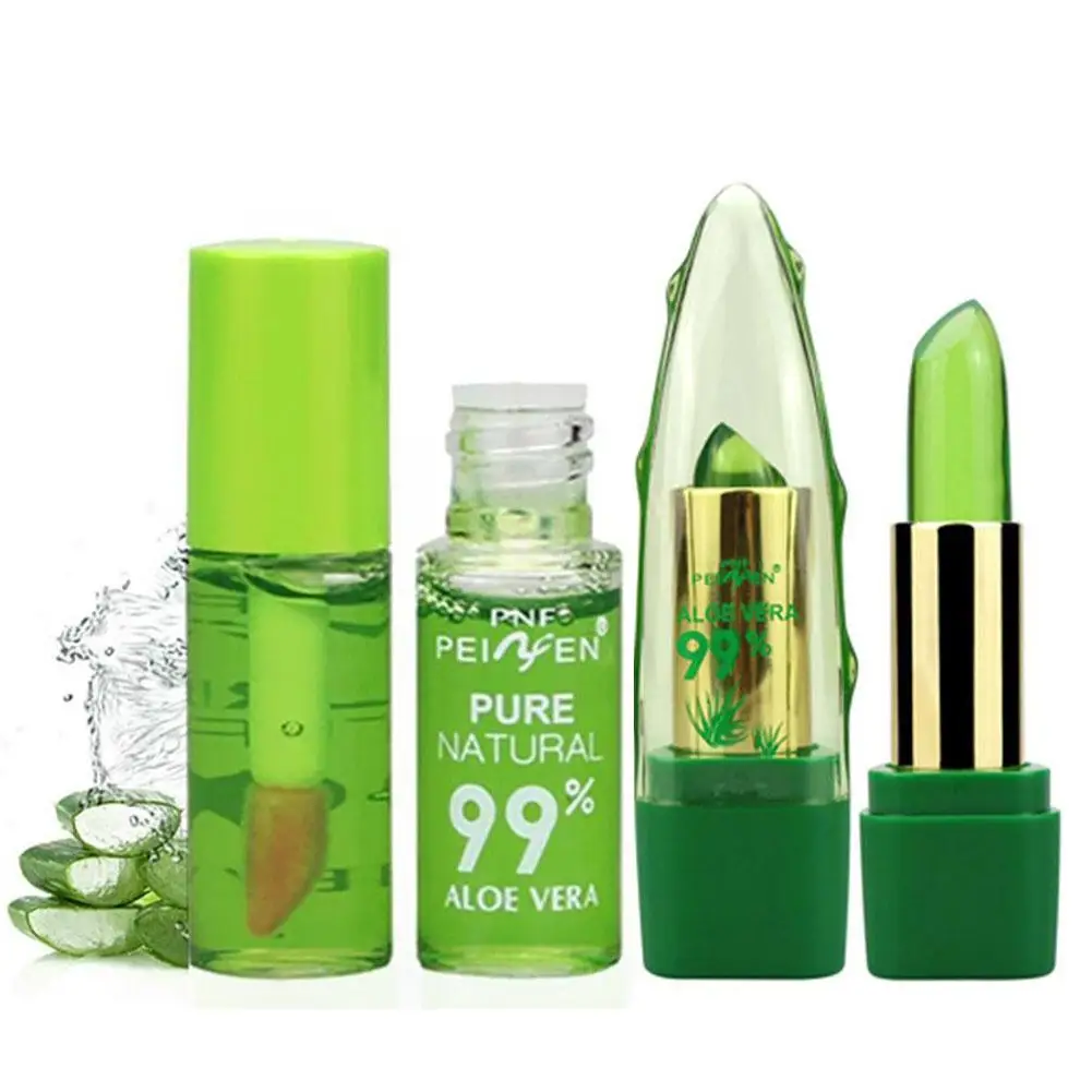 Magic Color Changing Lipstick Lip Tint Moisturizing Aloe Vera Discolored Lip Balm Nourishing Lasting Gloss Makeup Care