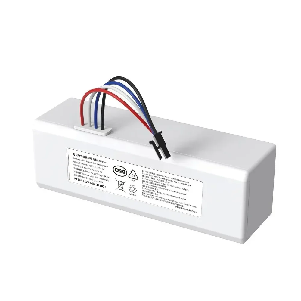Original 14.4V 12800mAh P1904-4S1P-MM Li ion Battery For Xiaomi Mijia 1C STYTJ01ZHM Robot Vacuum Mop Cleaner Accessories Parts 6
