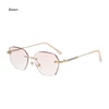 Women Trendy Reading Glasses with Diamond Unisex Blue Light Blocking Diopter Eyewear Luxury Fashion Rimless Far Sight Eyeglasses 5