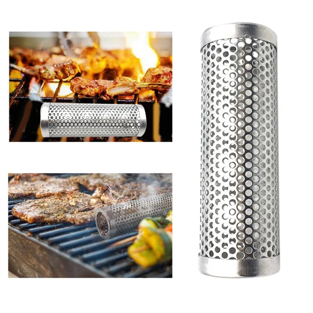 Rozsdamentes Acél Bbq Dohányos Grillcső Perforált Háló Dohányzó Cső Szűrő Modul Generátor Pellet Dohányzás Kiegészítők Szerszámok - Image 4
