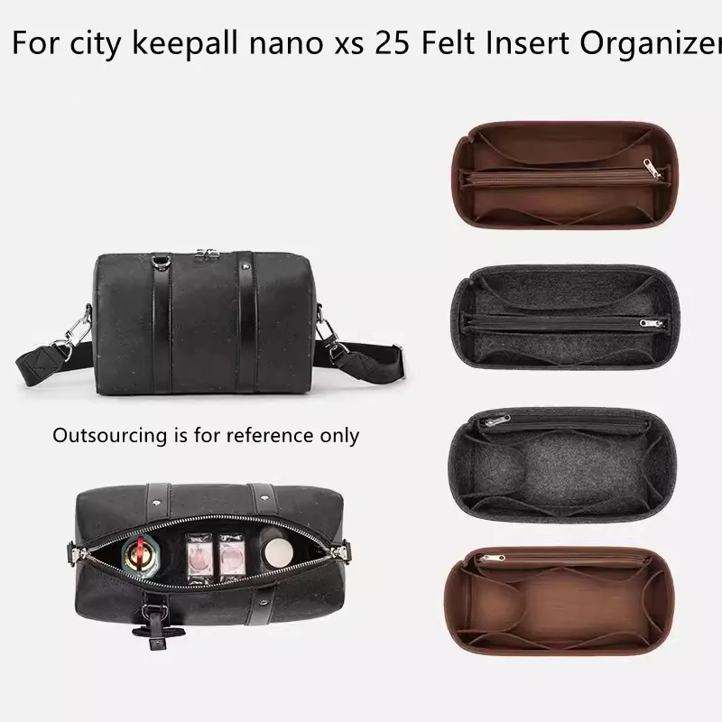 Per City Keepall Nano Xs 25 Bagagli Feltro Inserto In Tessuto Organizer Borsa Per Il Trucco Borsa Interna Da Viaggio Borse Per Cosmetici Portatili
