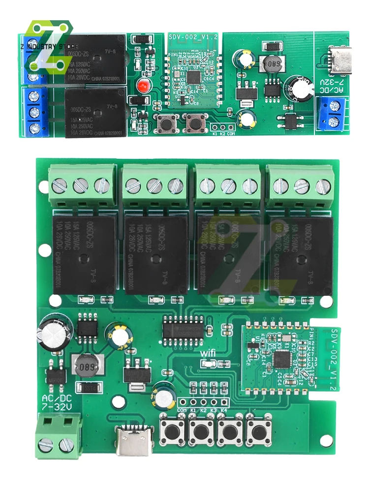 

eWelink WiFi Relay Module 2/4 Channel Type-C 5V Wireless Smart Home Remote Control Switch