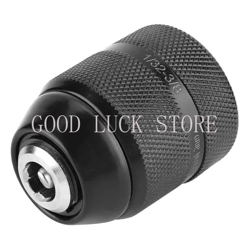 Keyless Drill Chuck 3/8 Thread 0.8mm-10mm locking function Metal Drill Chuck Hand Electric 1pc