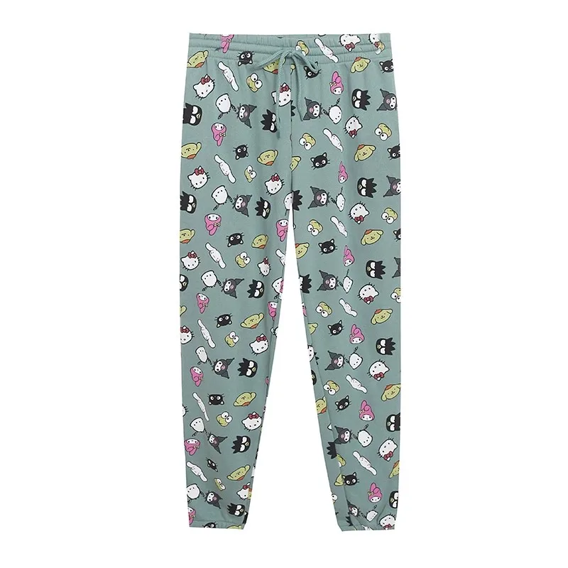 Ladies cute cartoon trousers Loose stretch leg sports age-reducing casual pants