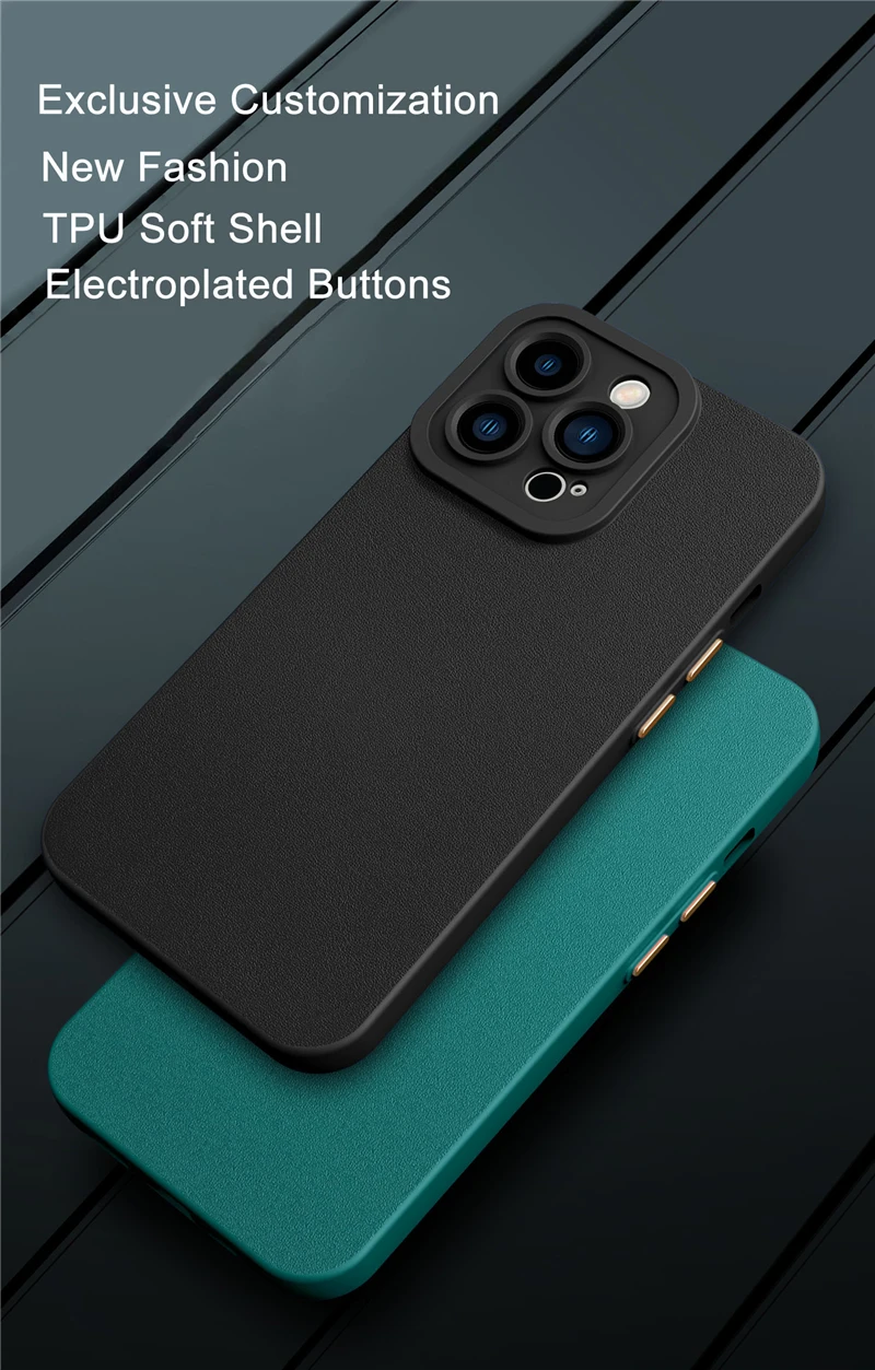 iphone 13 mini slim case Solid Color Leather Texture Silicone Phone Case For iPhone 13 12 11Pro Max X XR XS Max 7 8 Plus Camera Protection Soft TPU Cover iphone 13 mini case cheap