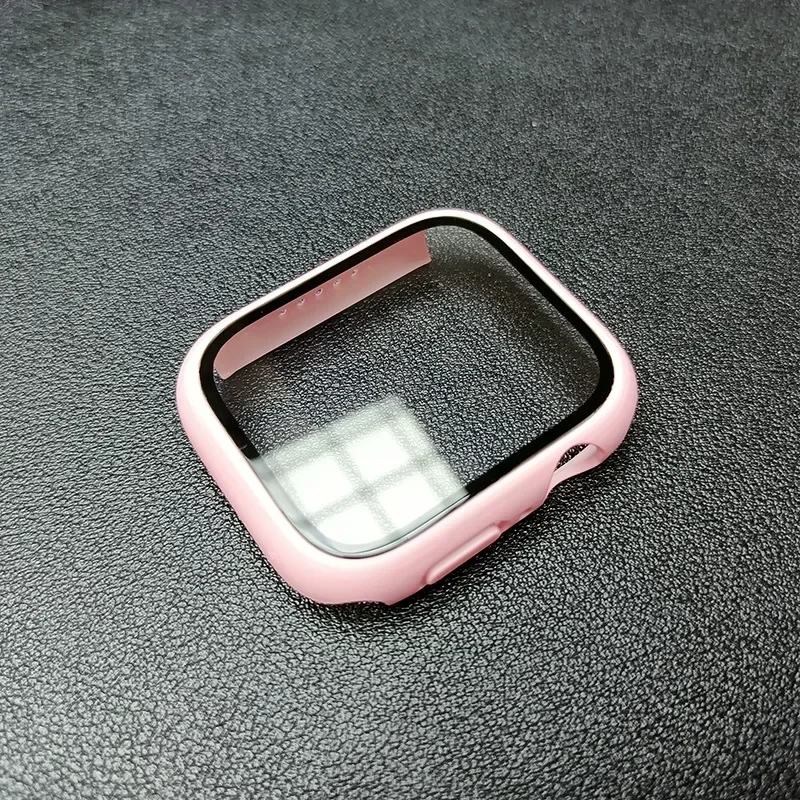 Premium Tempered Glass Case with Screen Protector for Apple Watch - Durable Protective Cover and Accessory Set