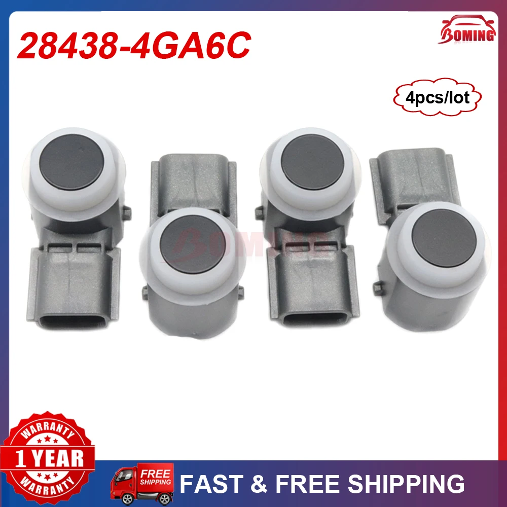 

4PCS 28438-4GA6C Black Car PDC Parking Sensor For Infiniti Q50 Q60 QX60 QX50 QX70 QX80 2014-2018 28438-4HB6A 284384GA6C