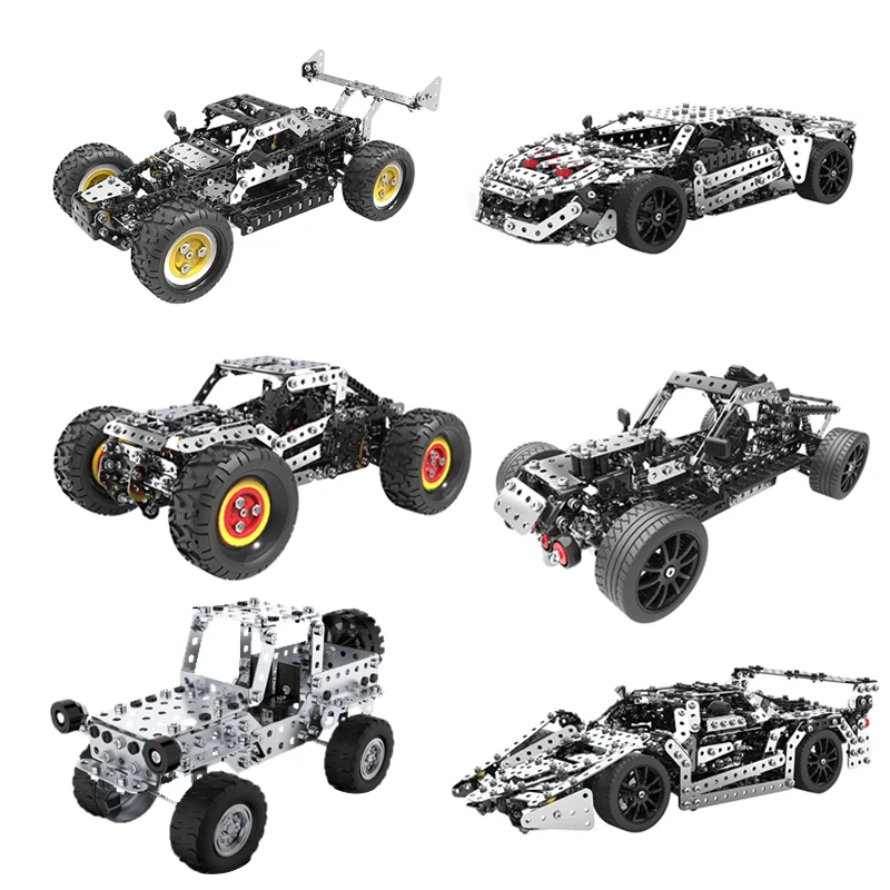 3D Metal Building Block Kit for DIY Racing Car Model
