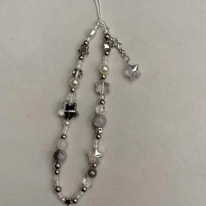 Star Charm Flower Bead Trendy Phone Strap and Bracelet