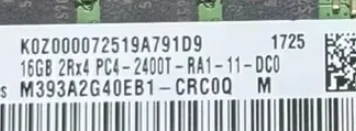 For M393A2G40EB1-CRC Samsung 16GB (1X16GB) 2RX4 PC4-2400T DDR4 memory 2 Sbbbf4787f90f4916976faedea6ae0b400