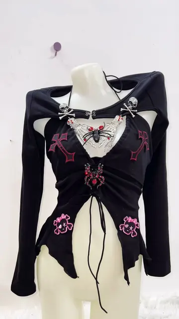 Gothic Halter Neck Skull Top and Shrug 26