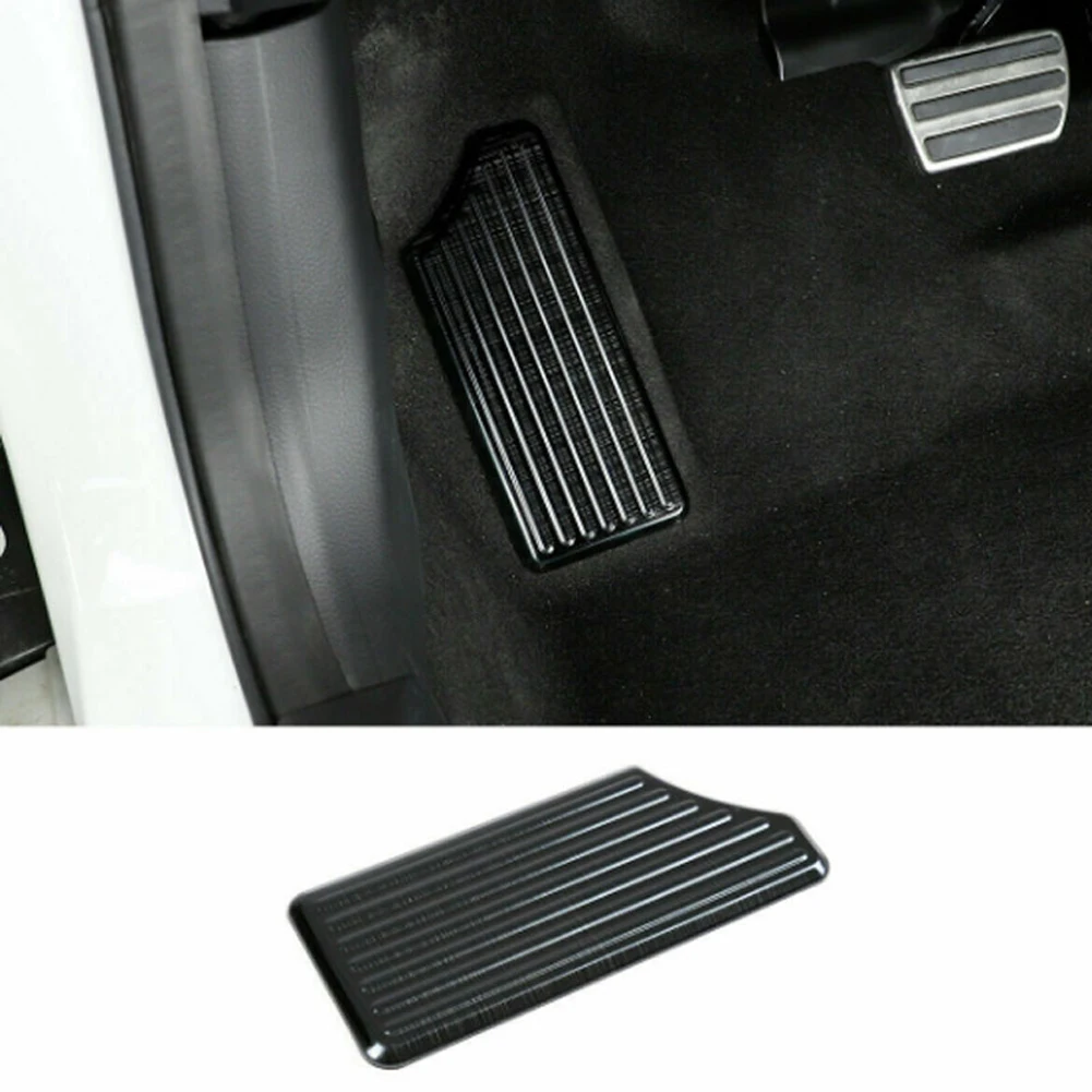 Car Rest Pedal Cover Stainless Steel Left Foot Pad Trim Anti-slip Patch Interior Decoration Accessories