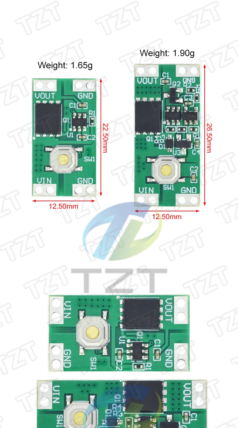 XL-10AL XL-10AH Single Bond Button Bistabiles Micro One Key Switch Modul 3,5–5,4 V 4,5–26 V 300 nA 1,3 uA Last 10 A geringer Stromverbrauch – Detail 3