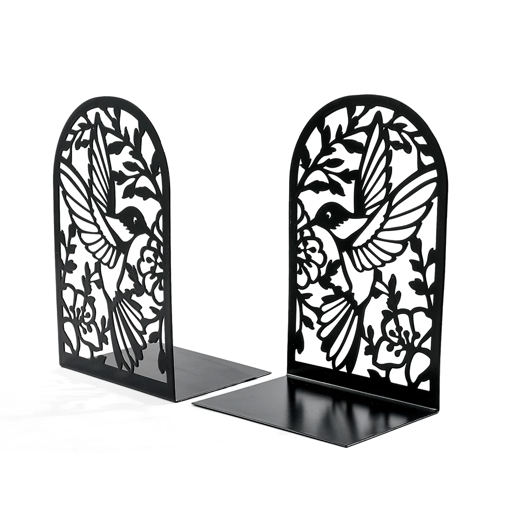 Book Holder Swallows and Flowers Book Ends for Home Office Desktop Gift for Book Lovers