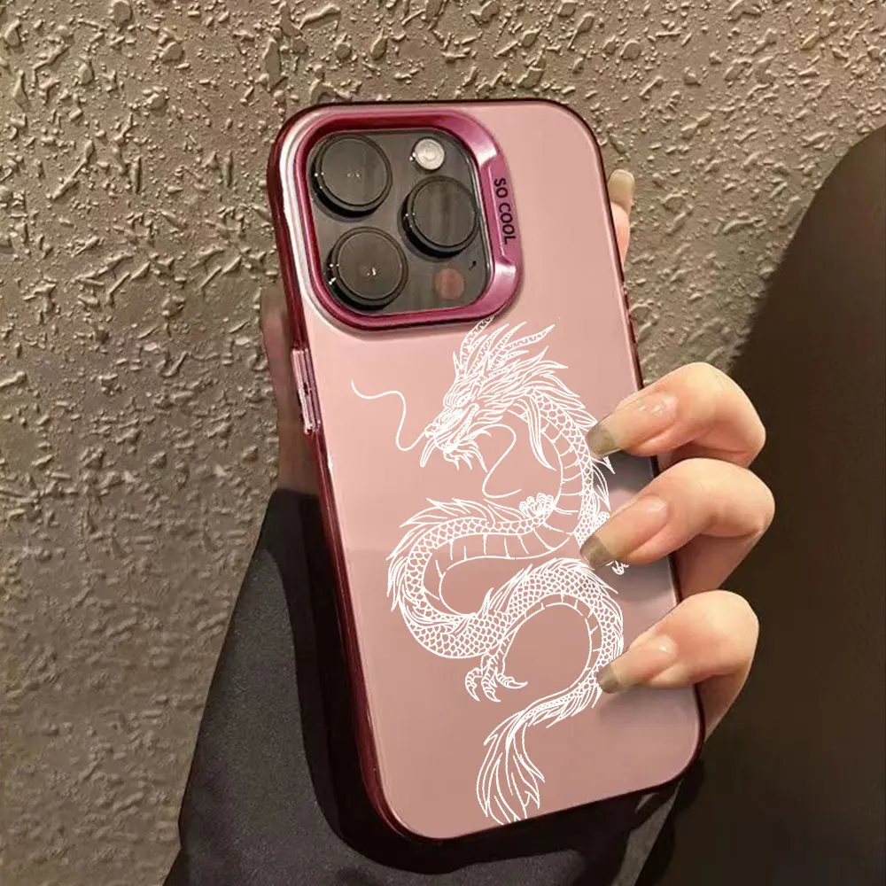 Luxury Silver Dragon Totem Phone Case