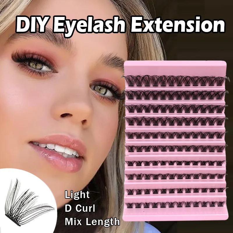 

Natural Eyelash Extension 3D DIY Eyelash Faux Mink Fluffy Single Cluster False Lashes Premade Make Up Wholesale Eye Lashes
