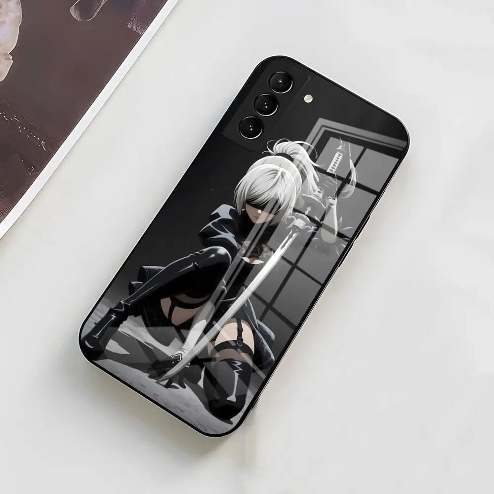 NieR Automata 2B Artistic Glass Phone Case