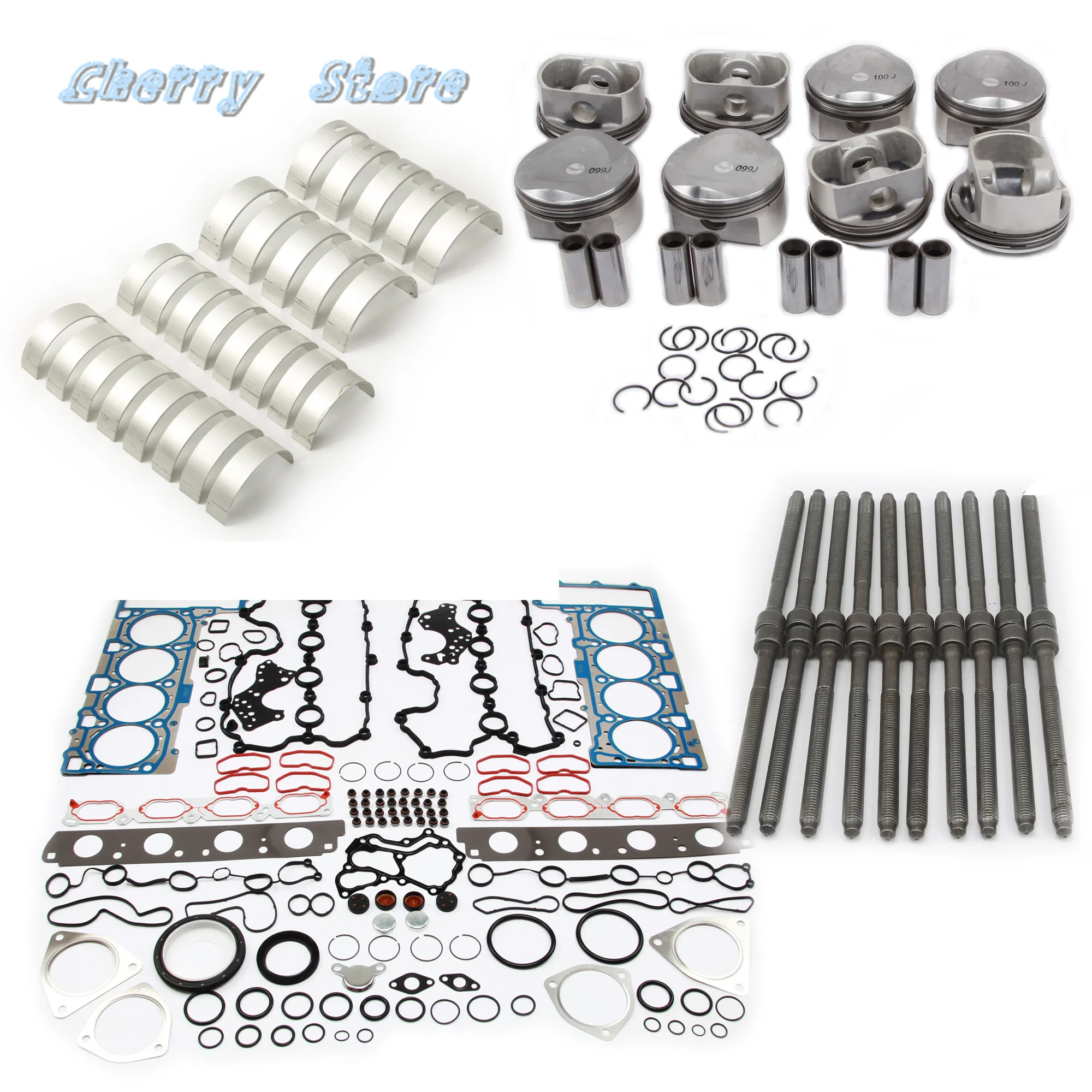 

Engine Rebuild Overhaul Kit For Audi Q7 A8 A6 Allroad S5 Quattro VW Touareg 7L 7P 4.2 L V8 20MM Piston Set Gaskets Bearing Shell