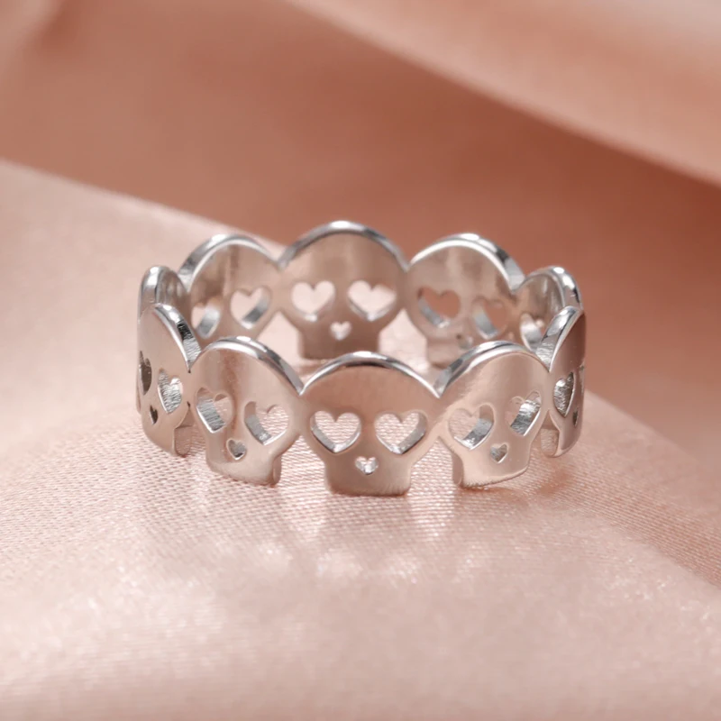 COOLTIME Punk Skeleton Skulls Ring for Women Men Fashion