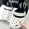 Women's Plush Slippers 2024 New Winter Women's Hole Shoes Thick High Heel Soft Sole Beach Garden Shoes Home Plush Hole Slippers 3