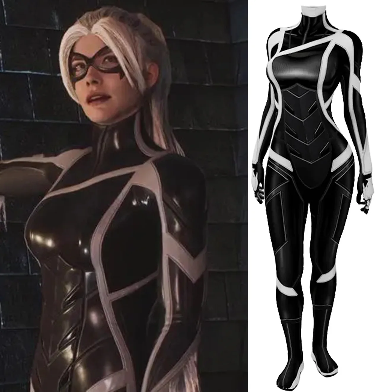 

Game PS5 Black Kitty Cat Cosplay Superhero 3D Printed Spandex Disfraces Para Kitty Cat Bodysuits Zentai Outfit Halloween Costume