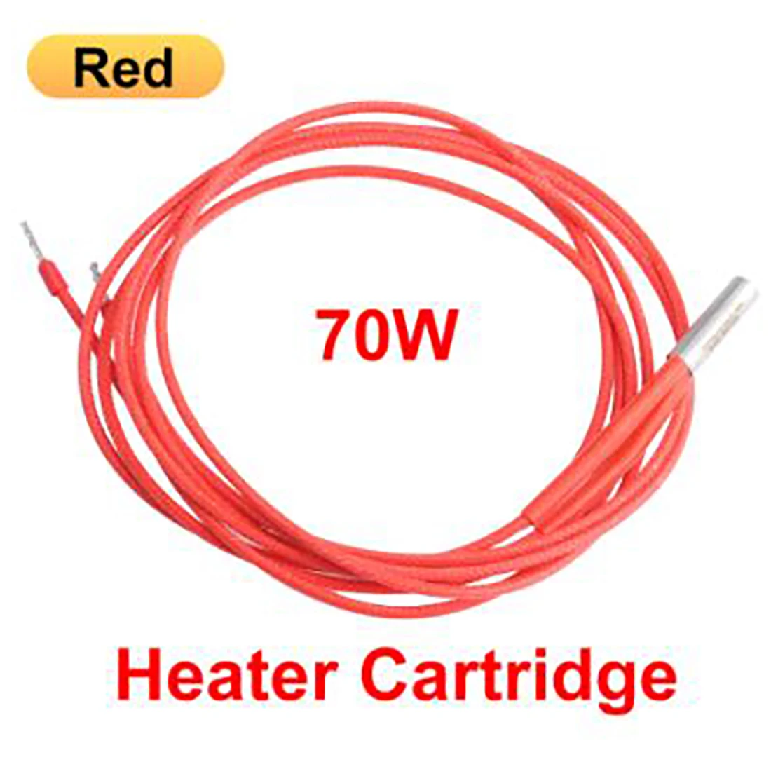 

24V 70W Heater Cartridge Red 6x20mm with 100CM Cable 3D Printer for V6 HOTEND Volcano MK8 MK9 CR-10 Ender 3