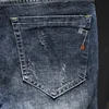 Men's Ripped Jeans Streetwear Personality Trendy Korean Fashion Slim Beggar Holes Denim Pants Stretch Casual Male Trousers 6