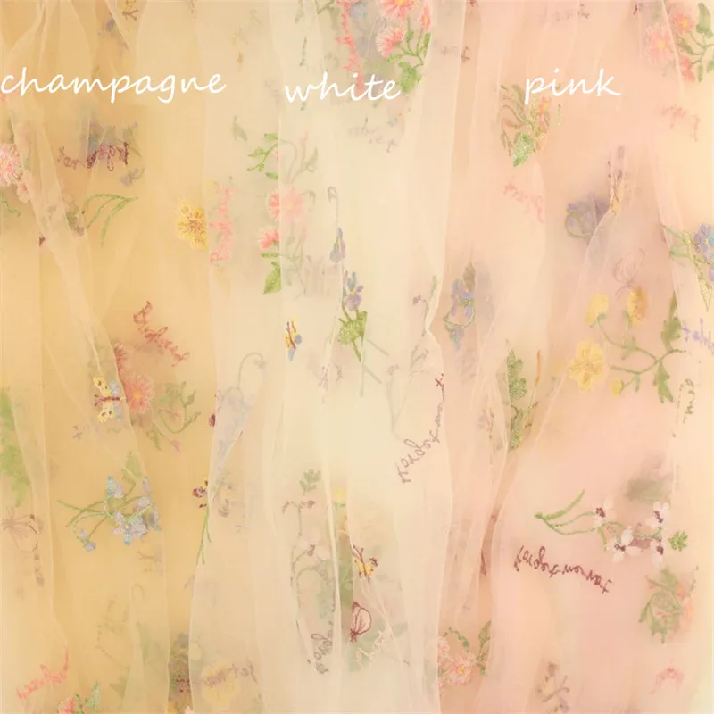 Wild Flowers Floral Bridal Veils With Comb Cathedral Long Embroidered Tulle Colorful Secret Garden Wedding Veil for Brides White