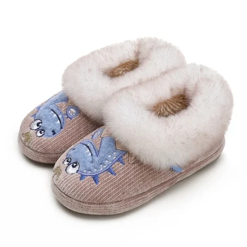 Sorriso PoP Fuzzy Ragazzi Ragazze Pantofole da casa per interni Inverno Caldo e carino Scarpe da bambino per bambini Scarpe da casa leggere antiscivolo per esterni 1