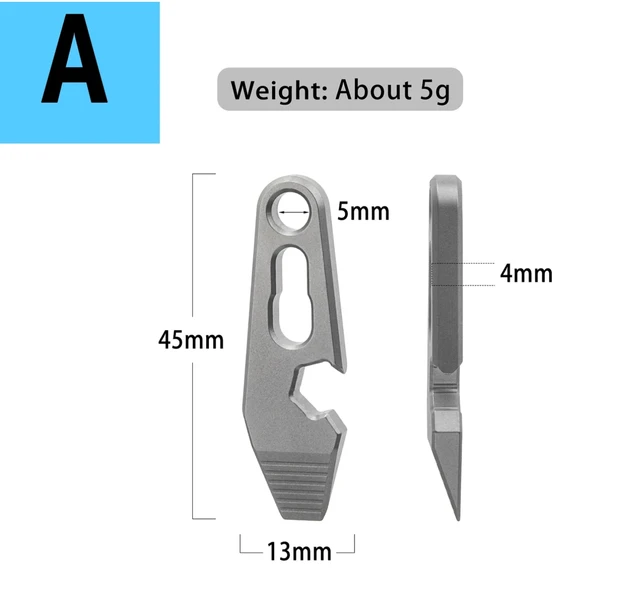 Various Styles Titanium Alloy Wrench Crowbar Pry Bar Bottle Opener EDC