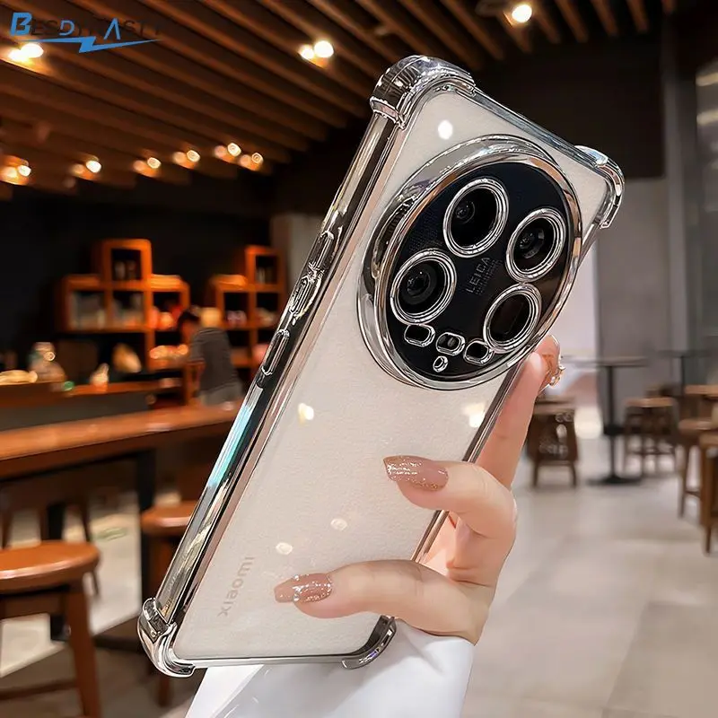 Electroplating Transparent Shockproof Case with Built-in Lens Film