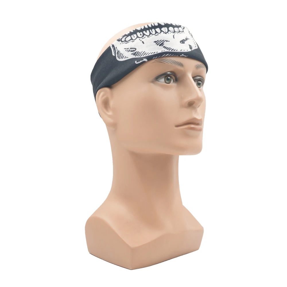 Skull Pattern Seamless Breathable Neck Warmer Gaiter Men Cycling Bandana Women Running Hiking Tube Scarf Sunshield Face Mask