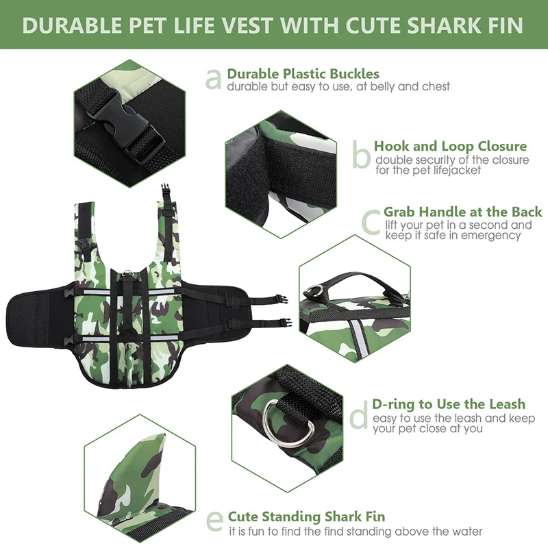 Camouflage Dog Life Jacket