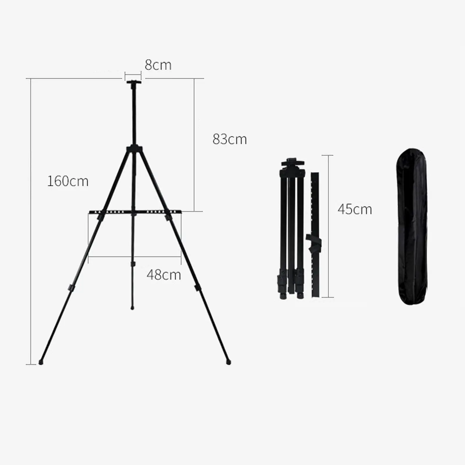 Tripod Display Easel Adjustable Height Party Lightweight Artist Easel
